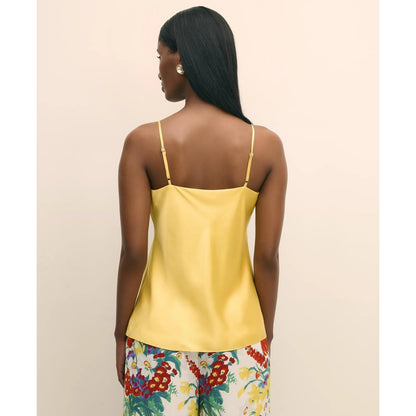 V-Neck Camisole in Washable Silk Charmeuse