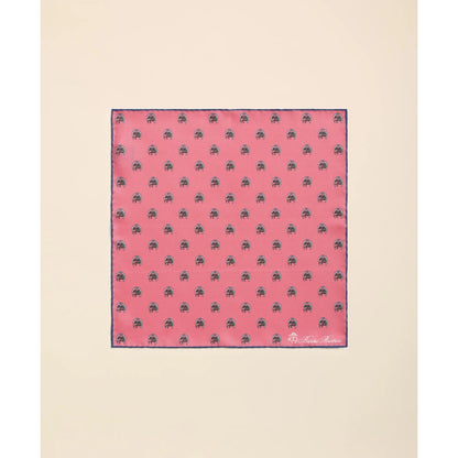 Silk Equestrian Motif Pocket Square
