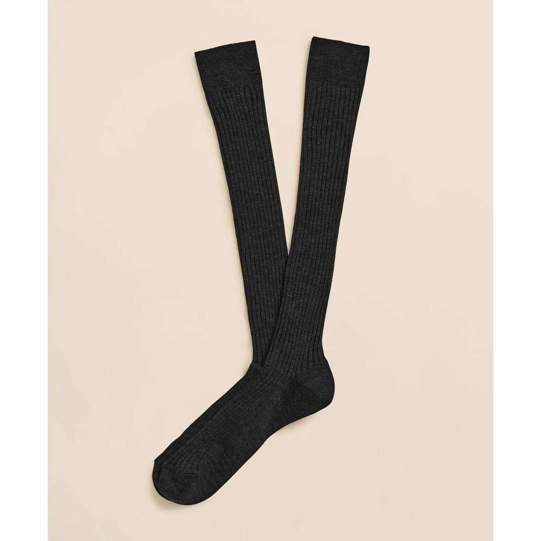 Merino Wool Blend Over-the-Calf Ribbed Socks