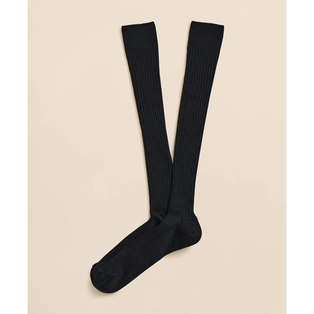 Merino Wool Blend Over-the-Calf Ribbed Socks