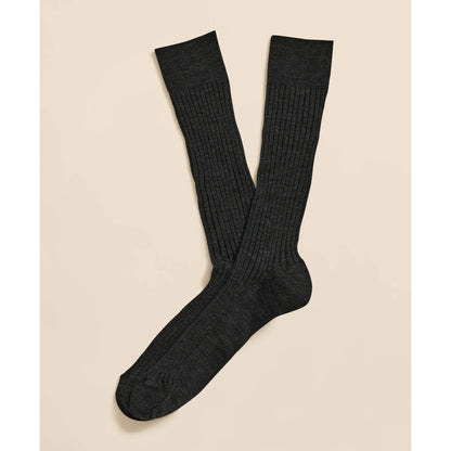 Merino Wool Blend Ribbed Socks