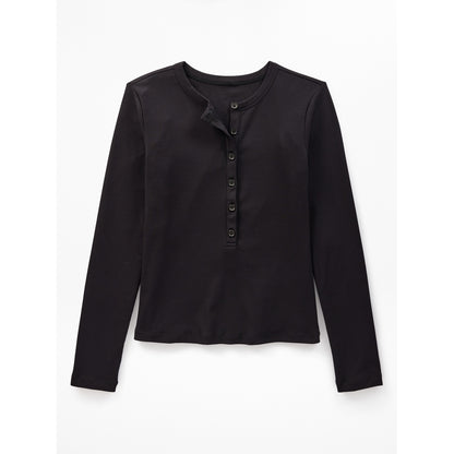 Women's Signature Rib Long Sleeve Henley Top