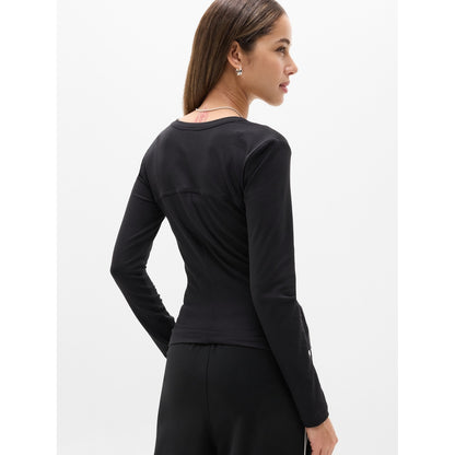 Women's Signature Rib Long Sleeve Henley Top