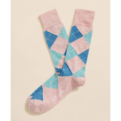 Cotton Blend Argyle Socks