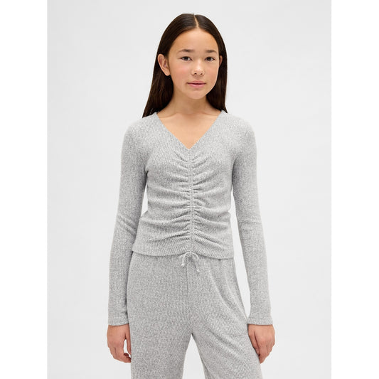 Girls' Softspun Rib Ruched Top