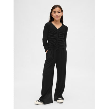 Girls' Softspun Rib Wide-Leg Pants
