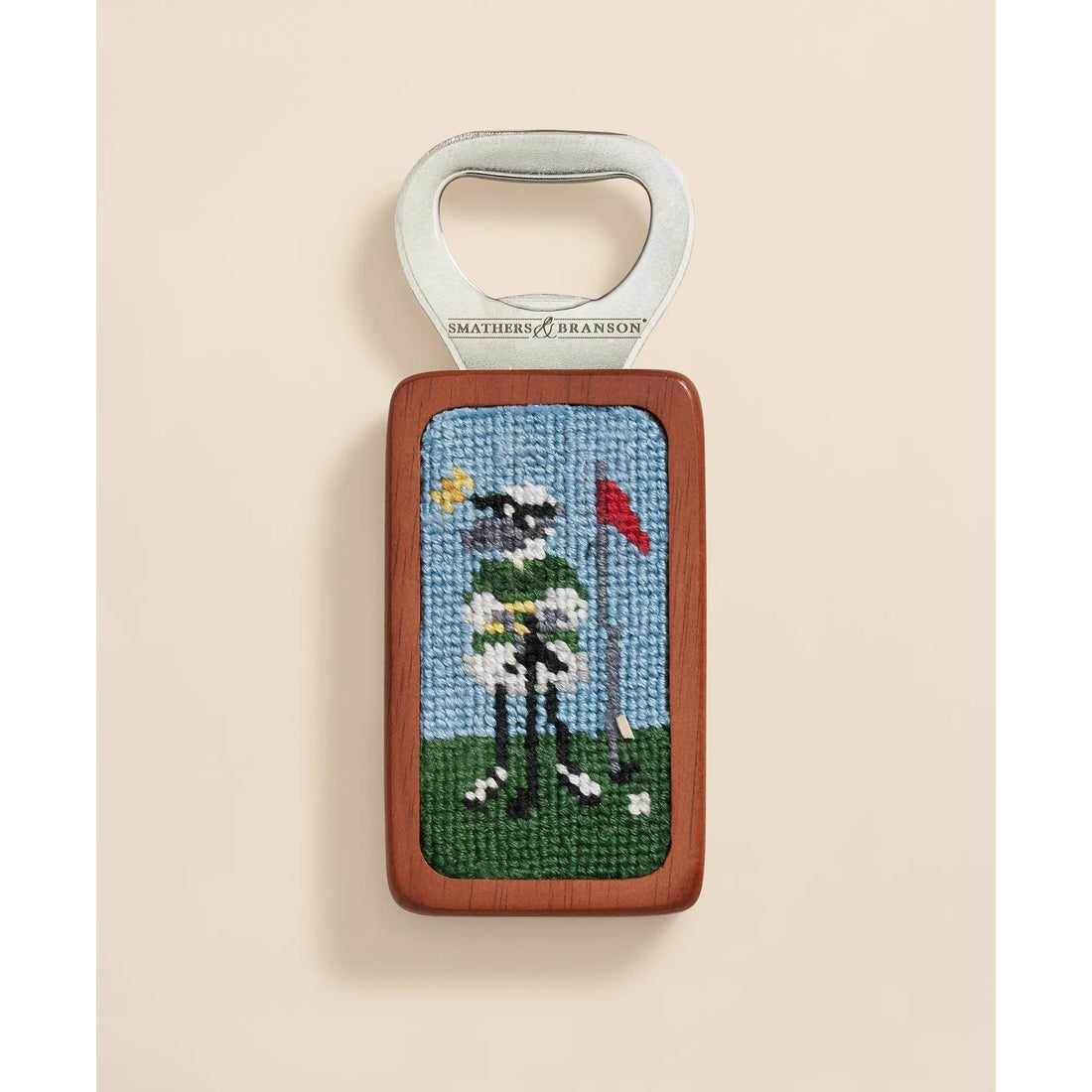 Smathers & Branson Needlepoint Henry Golf Bottle Opener