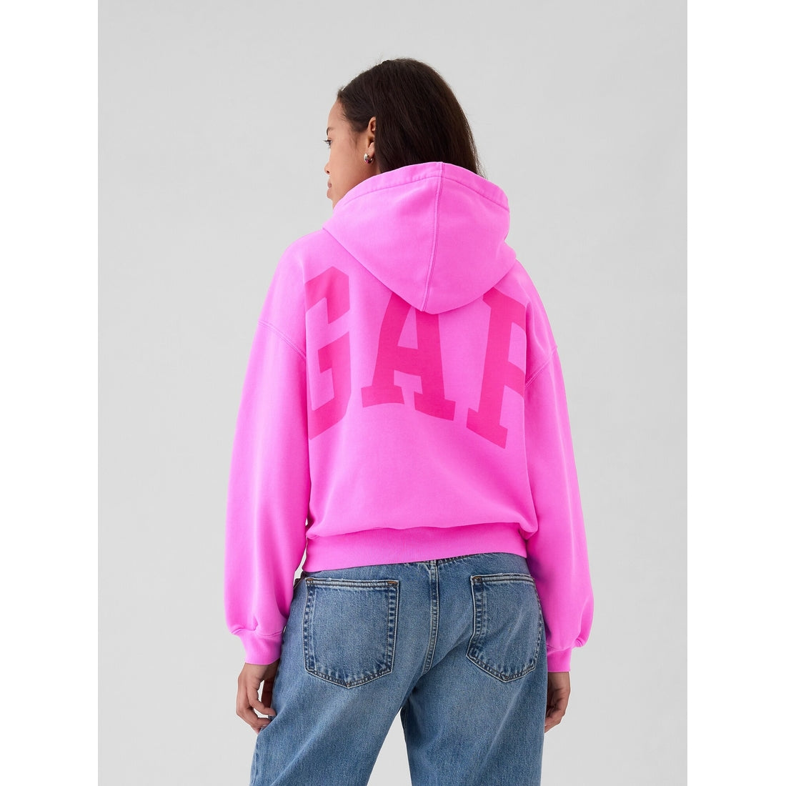 Women's Vintagesoft Oversized Crop Logo Hoodie