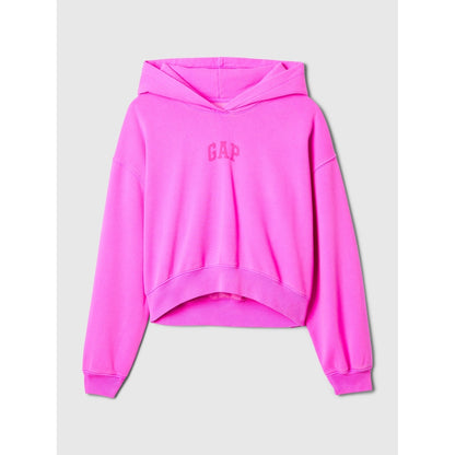 Women's Vintagesoft Oversized Crop Logo Hoodie