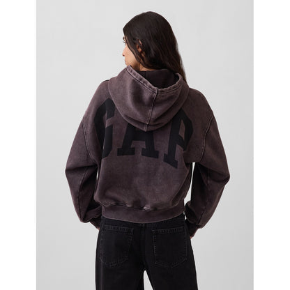Women's Vintagesoft Oversized Crop Logo Hoodie