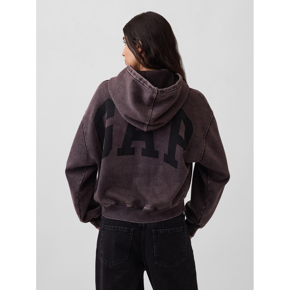Women's Vintagesoft Oversized Crop Logo Hoodie