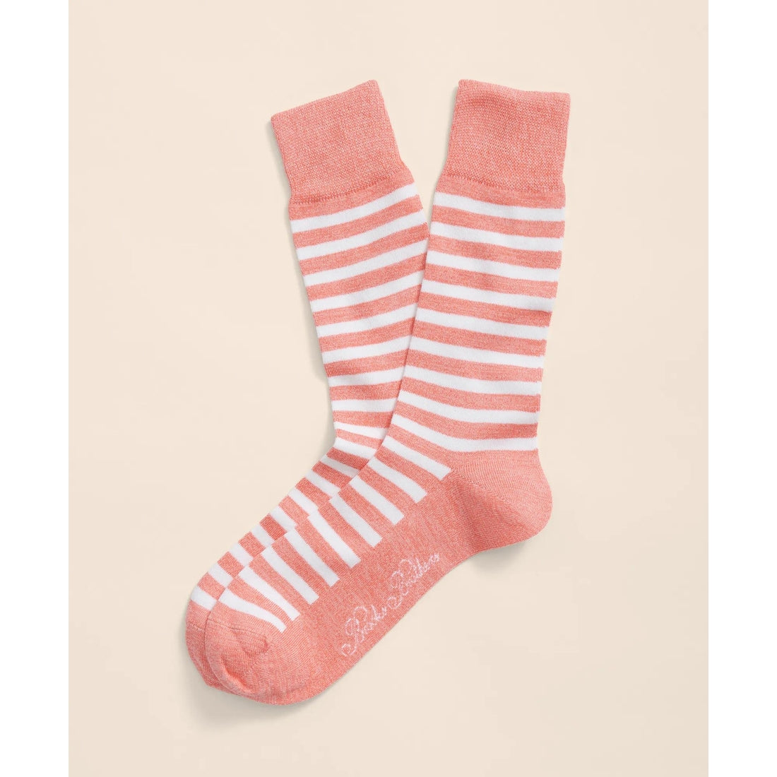 Cotton Blend Marled Striped Socks