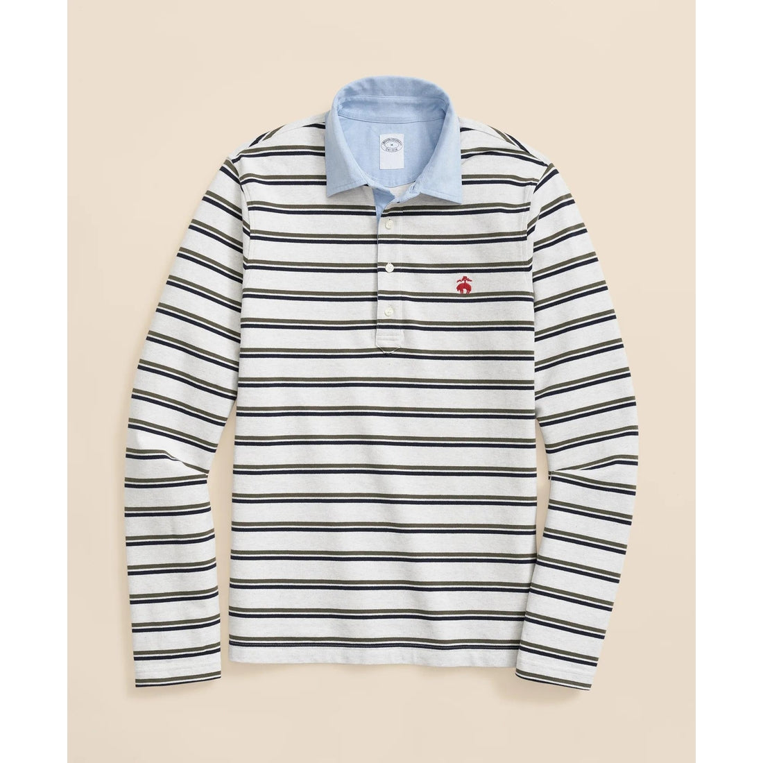 Golden Fleece Stretch Supima Long-Sleeve Oxford Collar Polo Shirt