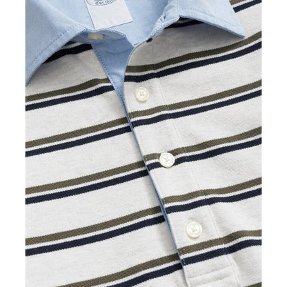 Golden Fleece Stretch Supima Long-Sleeve Oxford Collar Polo Shirt