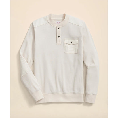 Cotton-Wool Blend Waffle Knit Henley