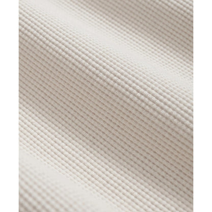 Cotton-Wool Blend Waffle Knit Henley