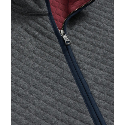 Cotton-Blend Diamond-Quilted Full-Zip Vest