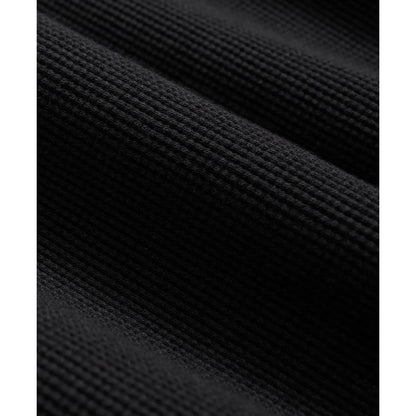 Cotton-Wool Blend Waffle Knit Henley