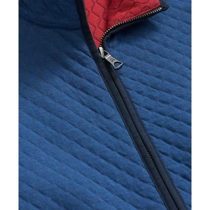 Cotton-Blend Diamond-Quilted Full-Zip Vest