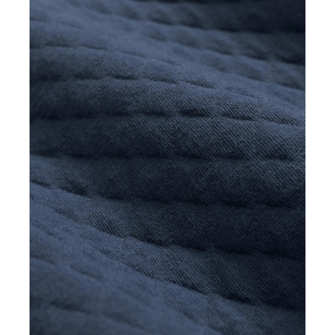 Diamond-Quilted Half-Zip in Cotton Blend