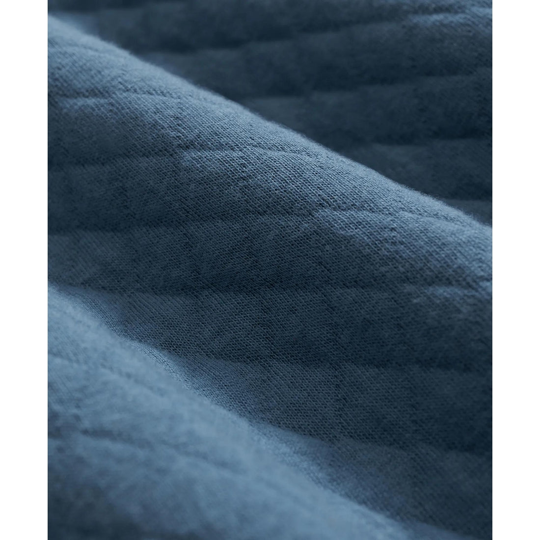 Diamond-Quilted Half-Zip in Cotton Blend