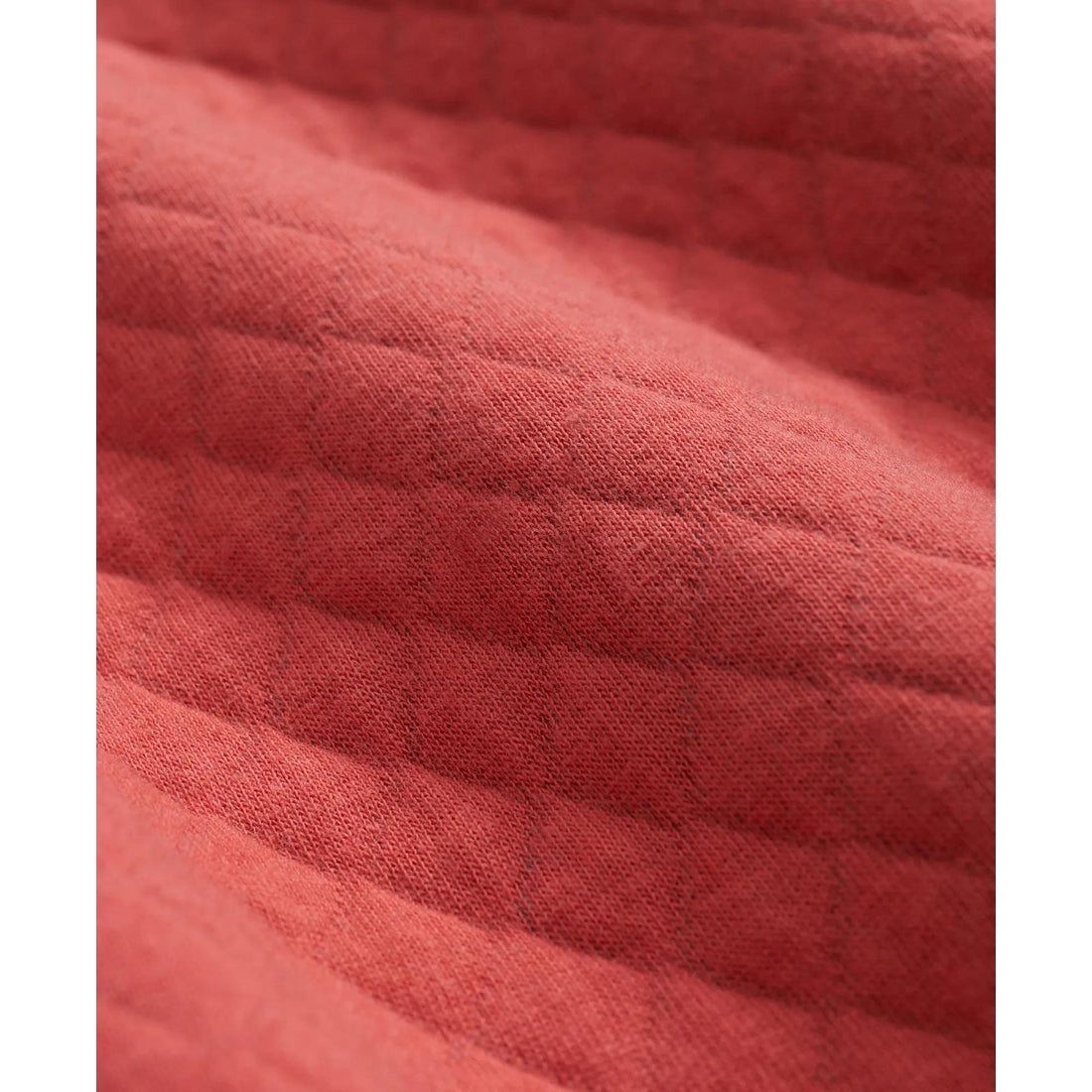 Diamond-Quilted Half-Zip in Cotton Blend