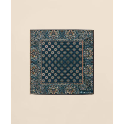 Ornate Motif Silk Pocket Square