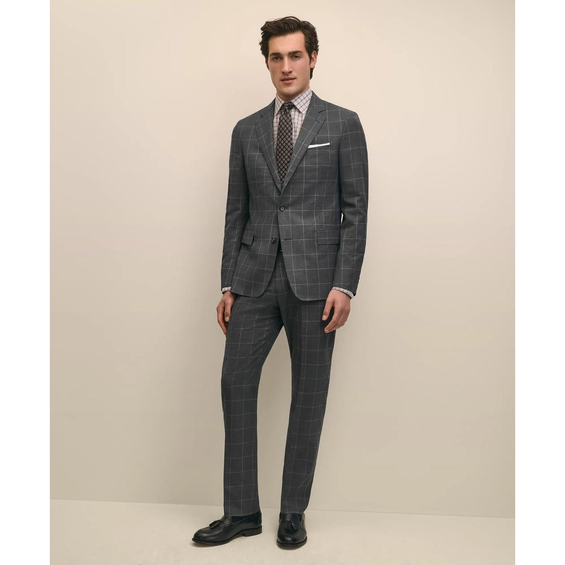 Classic Fit Wool Windowpane 1818 Suit