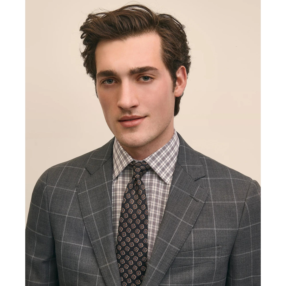 Classic Fit Wool Windowpane 1818 Suit