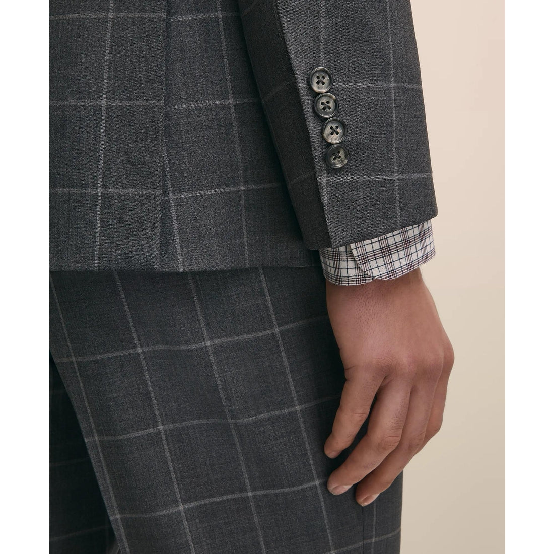 Classic Fit Wool Windowpane 1818 Suit