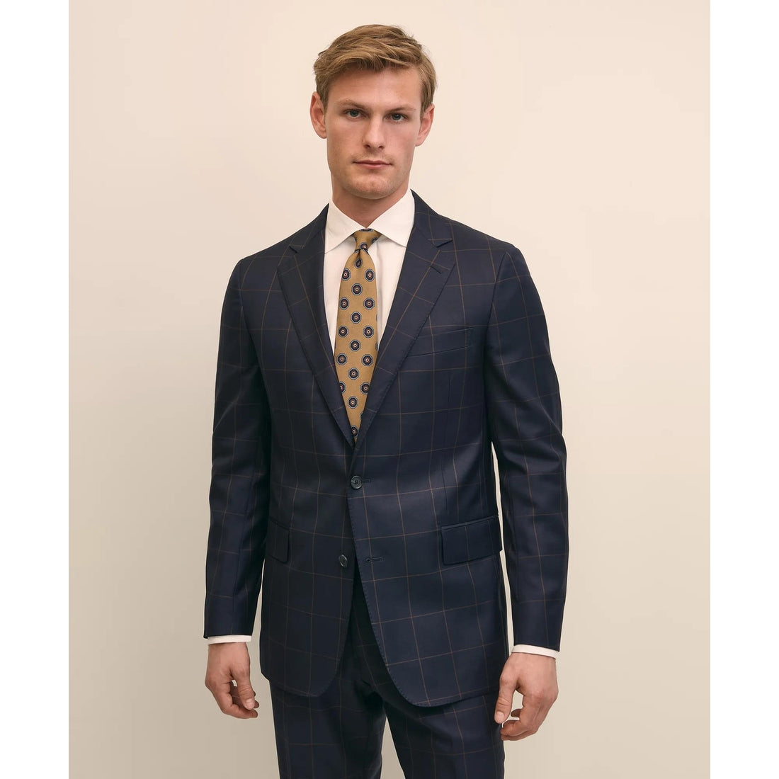 Classic Fit Wool Windowpane 1818 Suit