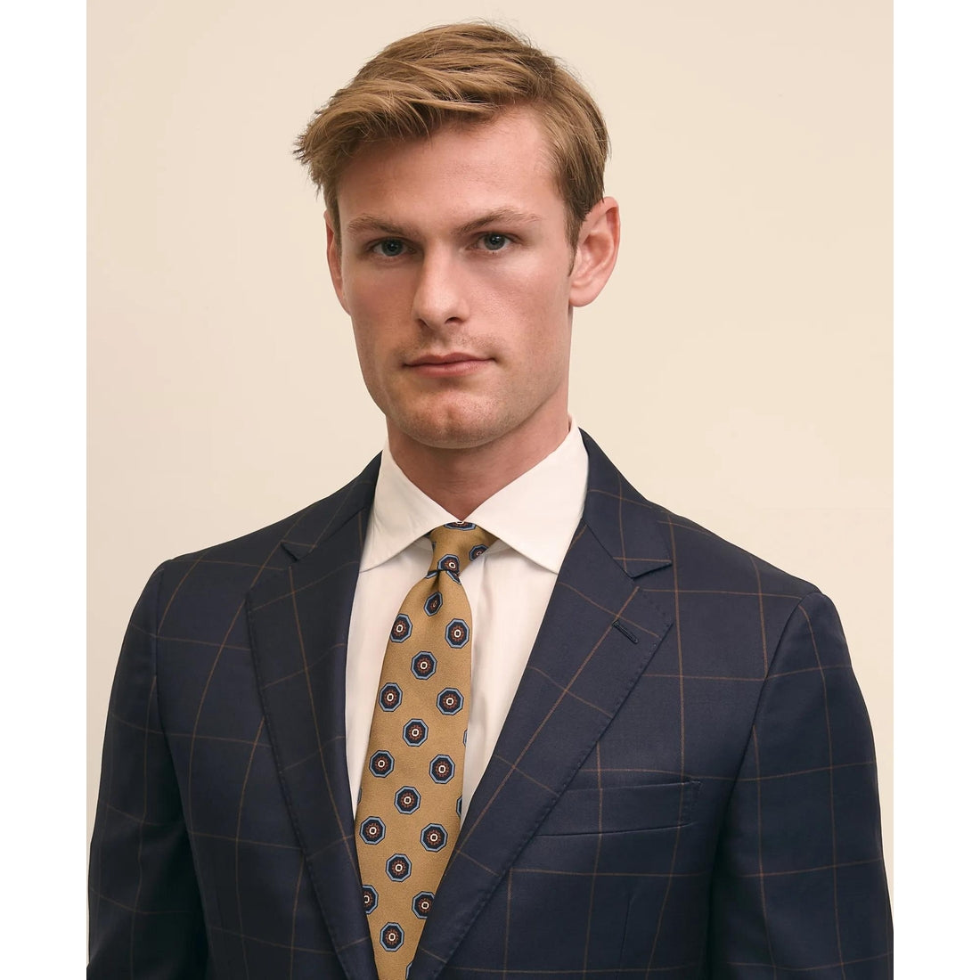 Classic Fit Wool Windowpane 1818 Suit