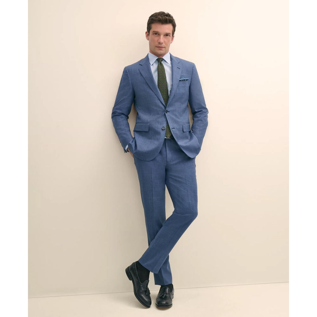 Slim Fit Wool Check 1818 Suit