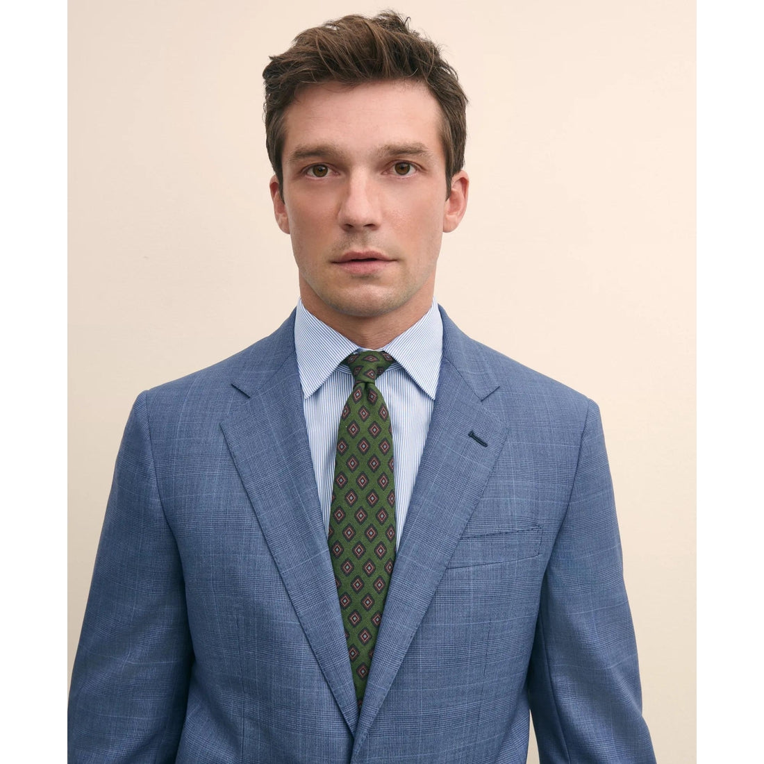 Slim Fit Wool Check 1818 Suit
