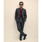 Slim Fit Wool Windowpane 1818 Suit