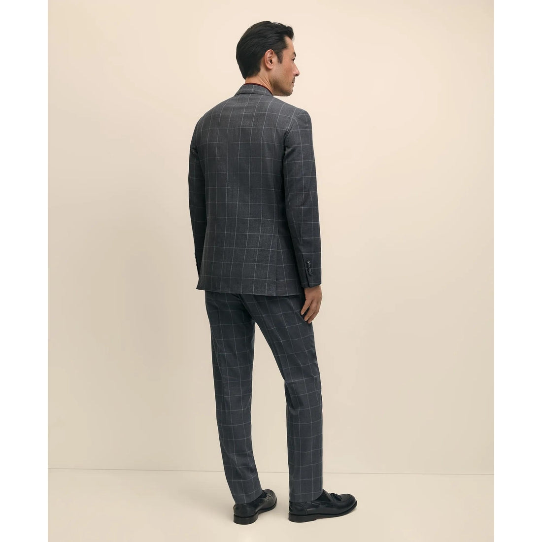 Slim Fit Wool Windowpane 1818 Suit