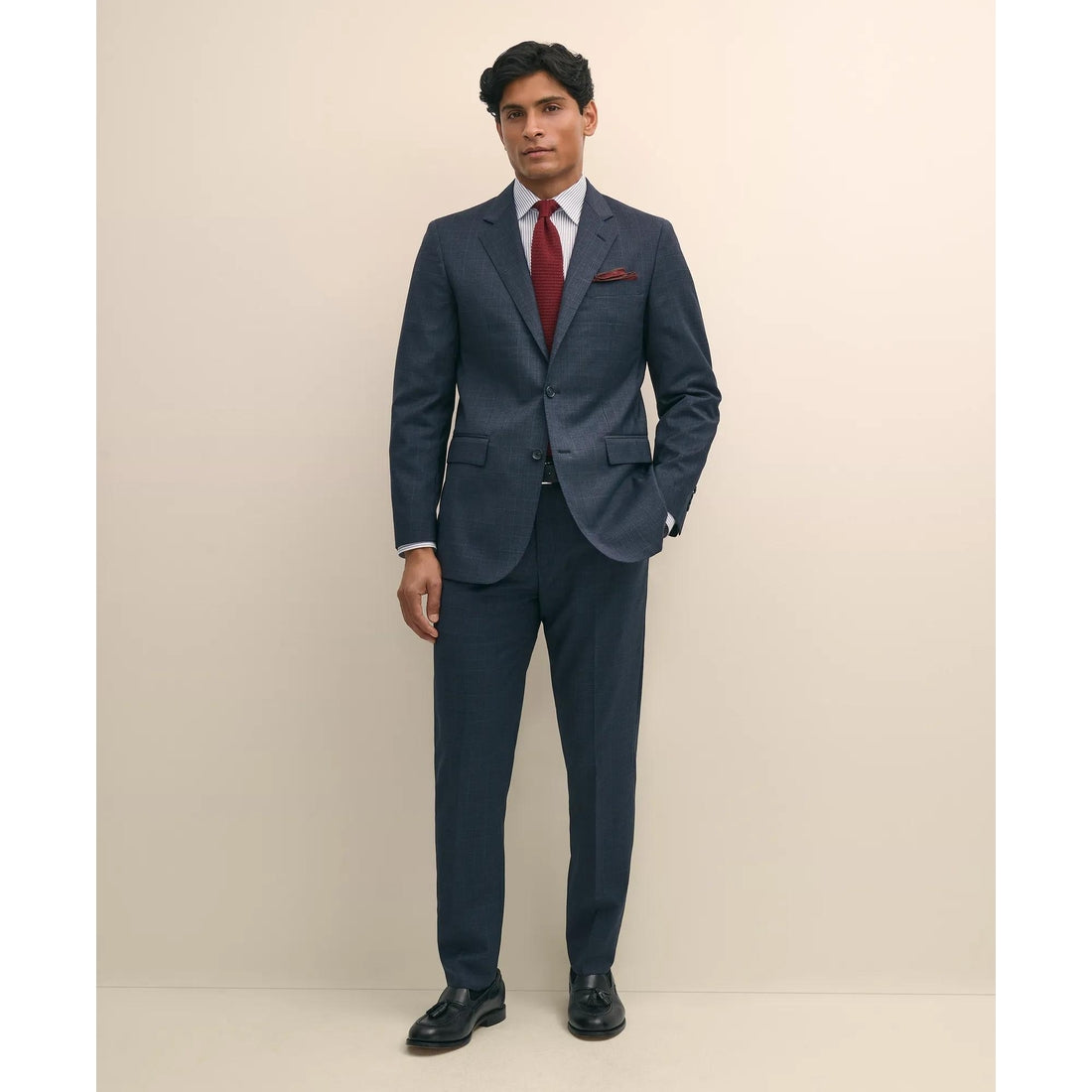 Slim Fit Wool Check 1818 Suit