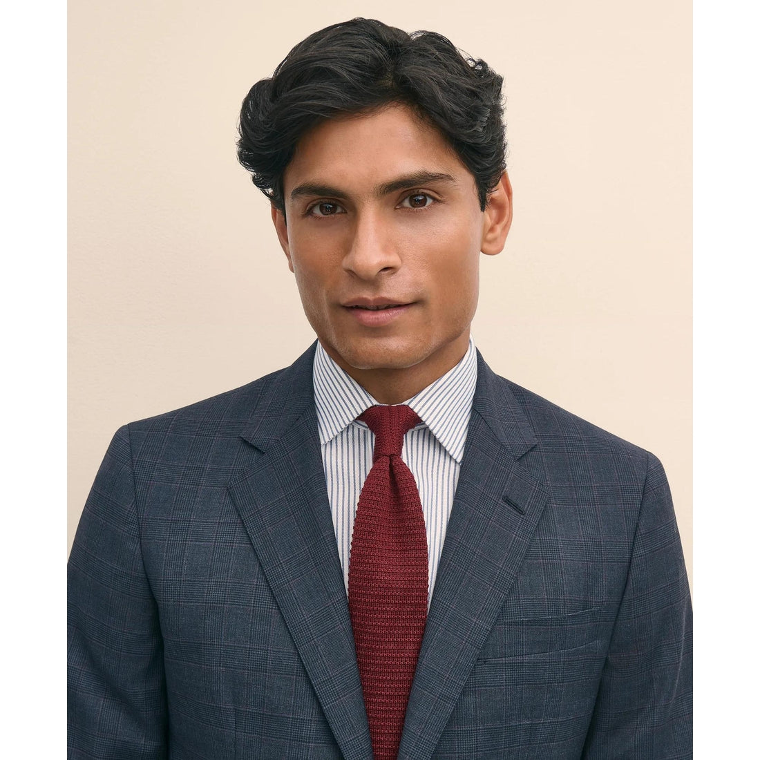 Slim Fit Wool Check 1818 Suit