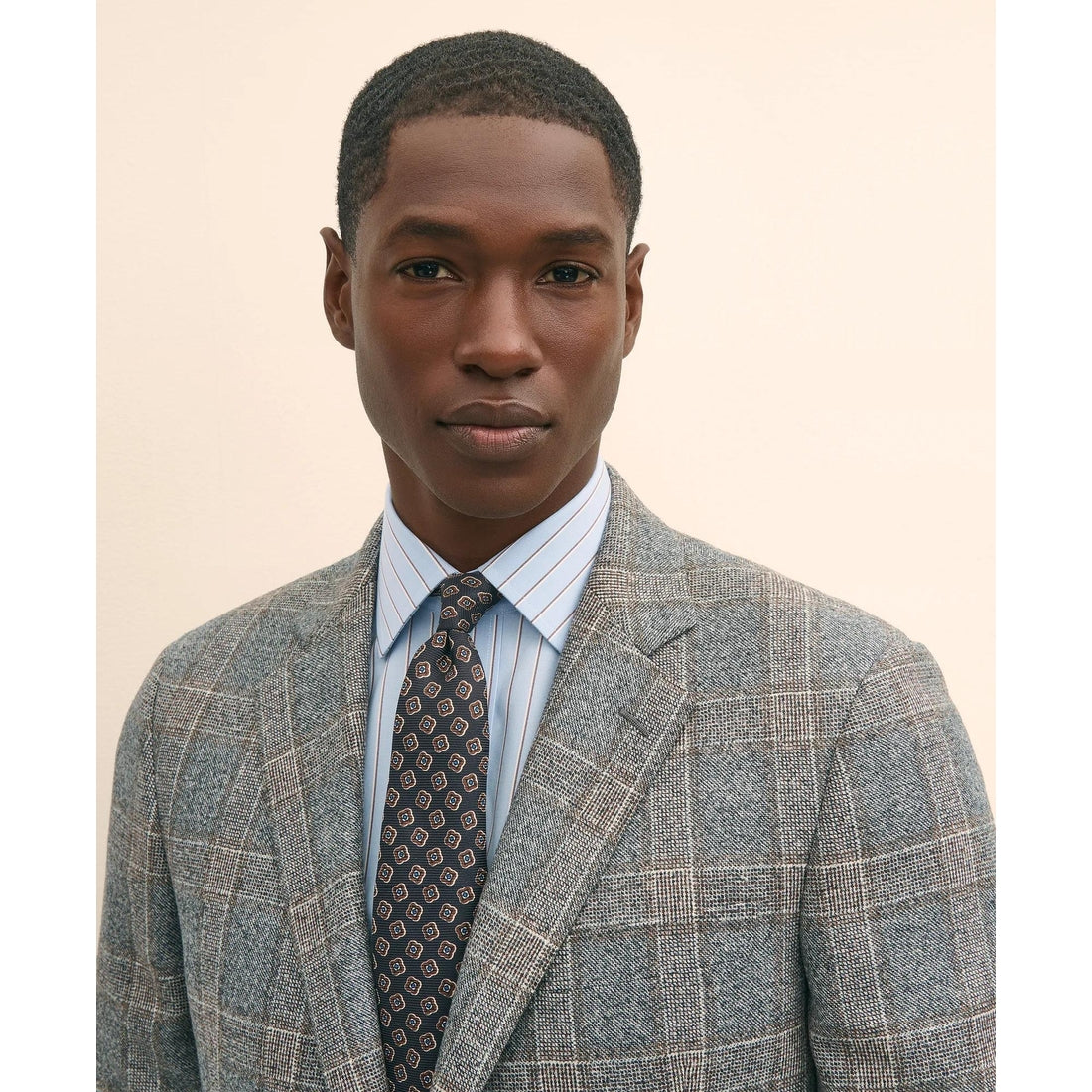 Classic Fit Saxon Wool Bold Check 1818 Suit