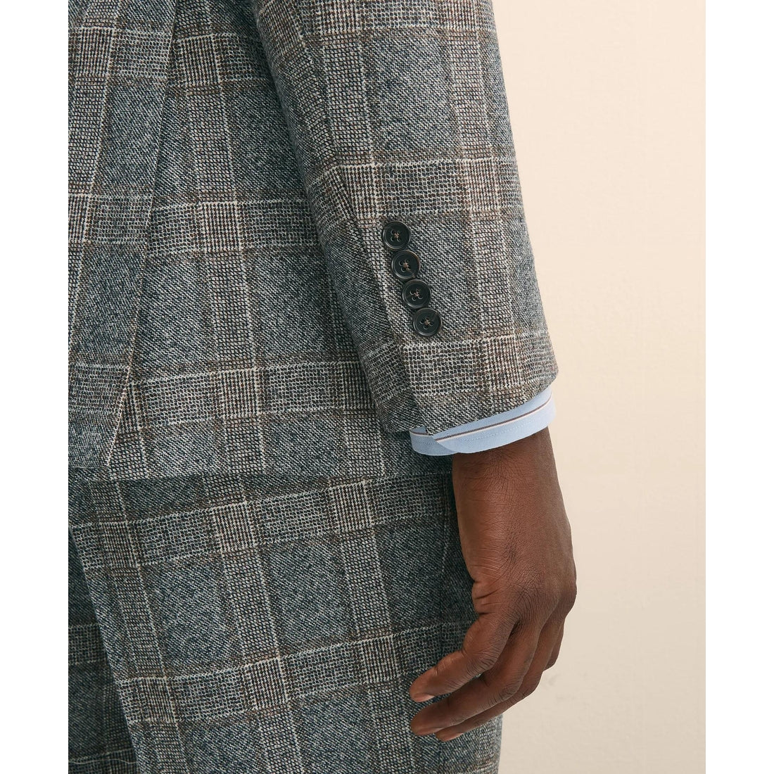 Classic Fit Saxon Wool Bold Check 1818 Suit