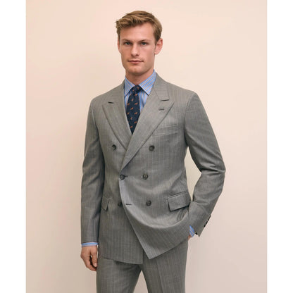 Classic Fit Double-Breasted Wool Pinstripe 1818 Suit