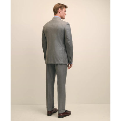 Classic Fit Double-Breasted Wool Pinstripe 1818 Suit