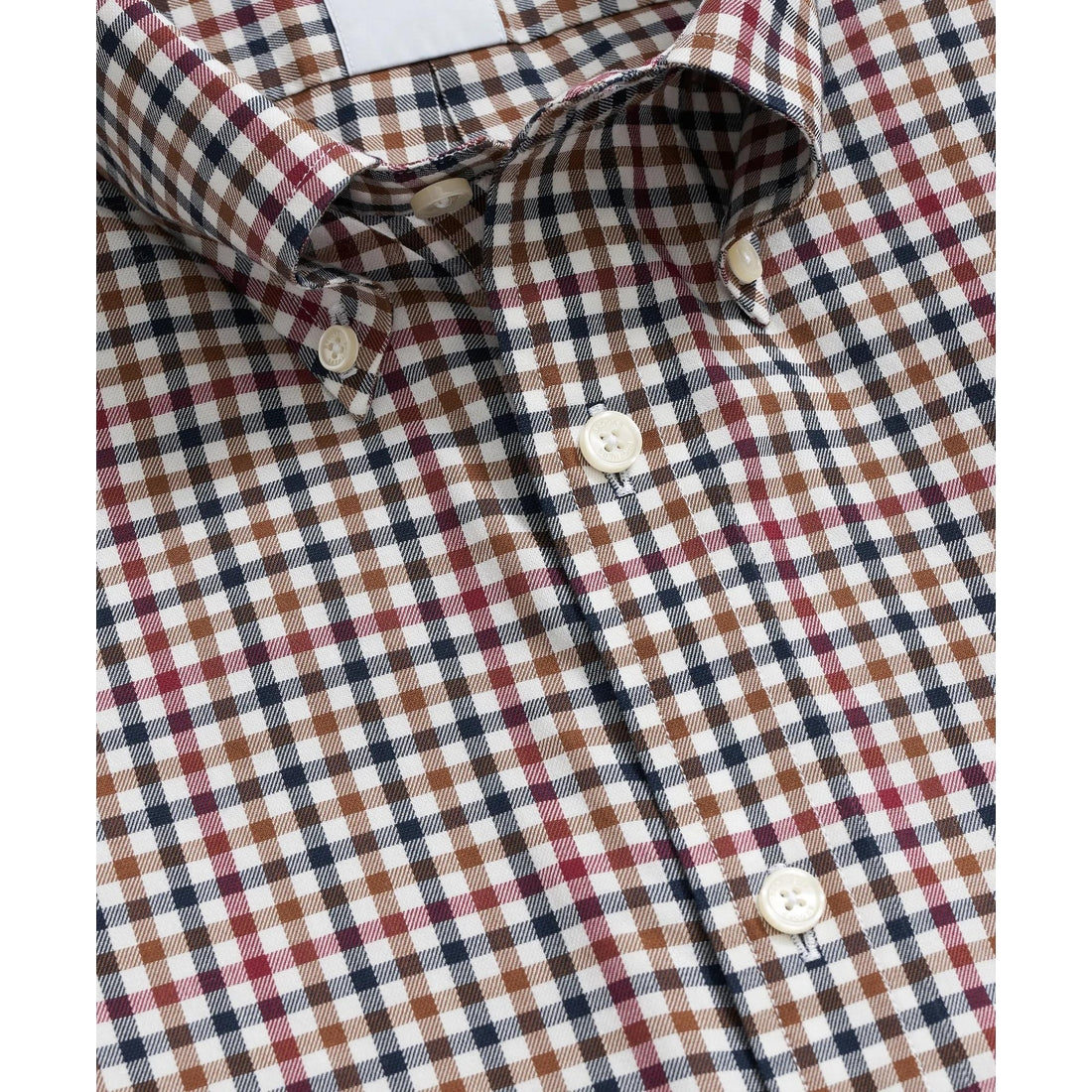 Stretch Supima Cotton Non-Iron Twill Polo Button Down, Check Sport Shirt