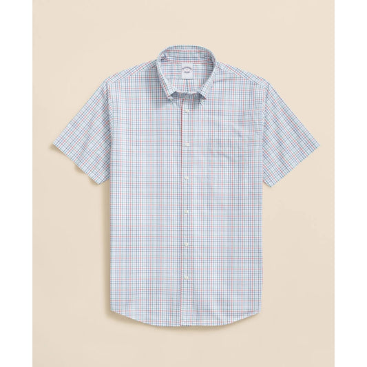 Friday Shirt, Poplin Short-Sleeve Grid Checks