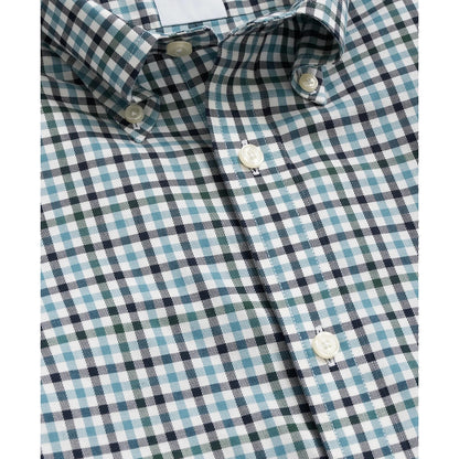 Stretch Supima Cotton Non-Iron Twill Polo Button Down, Check Sport Shirt