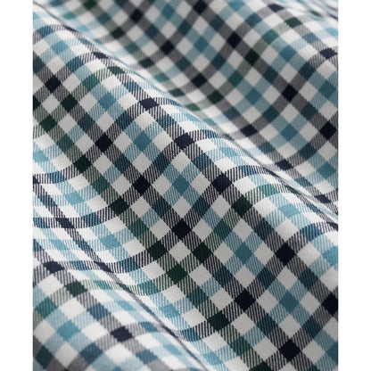 Stretch Supima Cotton Non-Iron Twill Polo Button Down, Check Sport Shirt