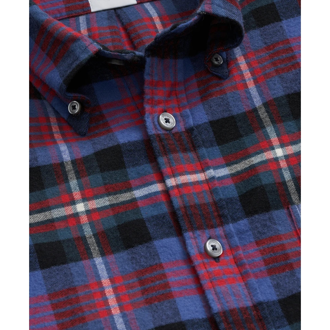 Portuguese Flannel Polo Button Down Collar, Bright Plaid Shirt