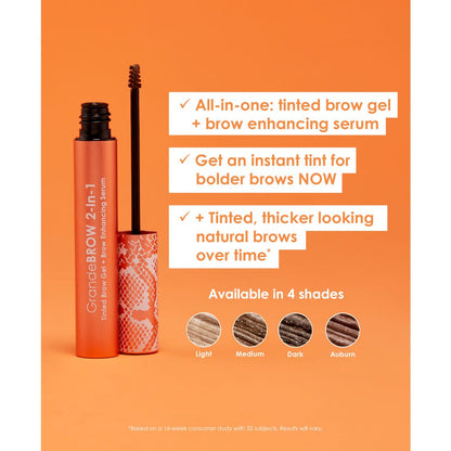 Grande Cosmetics GrandeBROW 2-In-1 Tinted Brow Gel + Brow Enhancing Serum