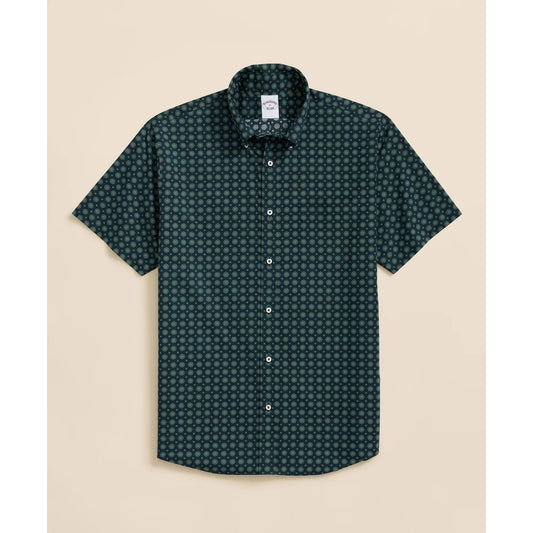 Friday Shirt, Poplin Short-Sleeve Medallion Print
