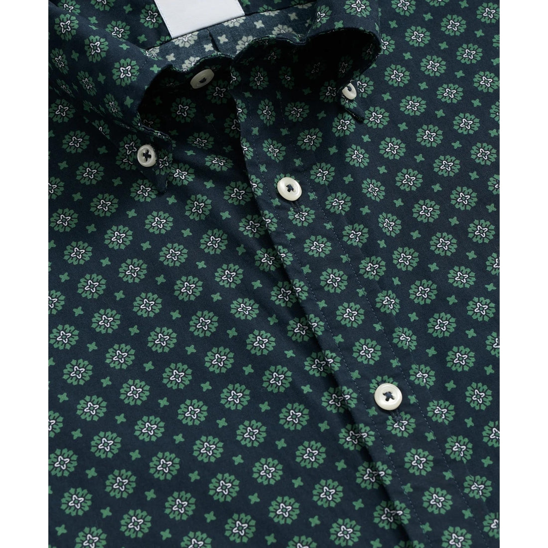 Friday Shirt, Poplin Short-Sleeve Medallion Print